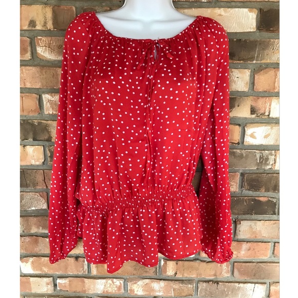 Ellen Tracy Tops - Ellen Tracy Polka Dot Top     Small